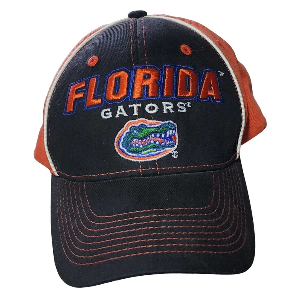 Florida Gators Black Orange Cap Hat Capsmith Hook Loop Strapback Embroidered